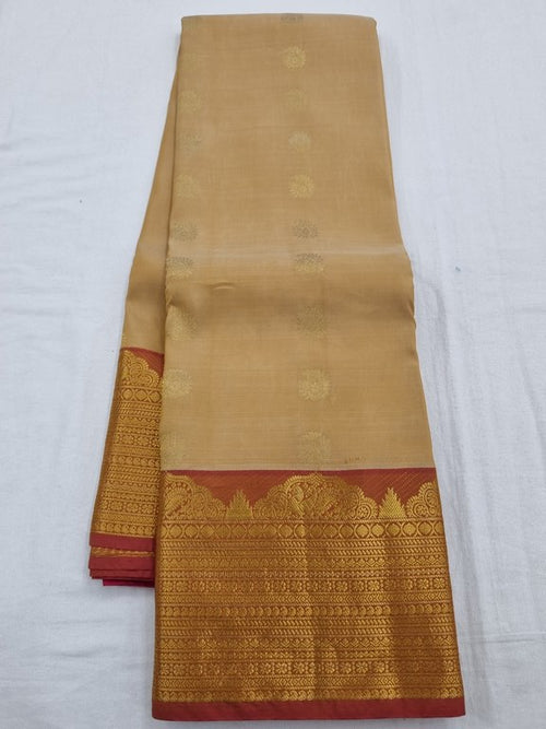 Maroon And Gold Kanchipuram Pure Silk Saree With Traditional Motif – Kanchipuram Lakshaya Silks