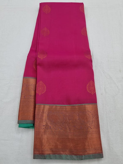 Pink And Light Green Kanchipuram Pure Silk Saree 031 – Kanchipuram Lakshaya Silks