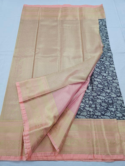 Black And Yellow Kanchipuram Pure Silk Sarees – Kanchipuram Lakshaya Silks
