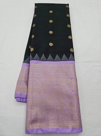 Kanchipuram Pure Silk Sarees 058 - Silver Gold – Kanchipuram Lakshaya Silks