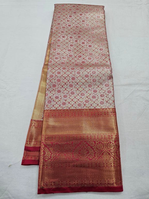 Pure Silk Kanchipuram Sarees In Red And Pink – Kanchipuram Lakshaya Silks