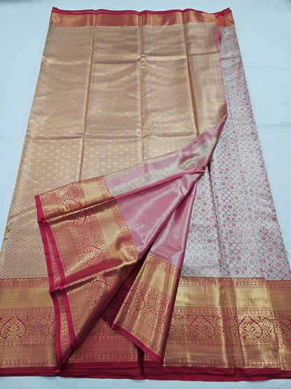 Pure Silk Kanchipuram Sarees In Red And Pink – Kanchipuram Lakshaya Silks