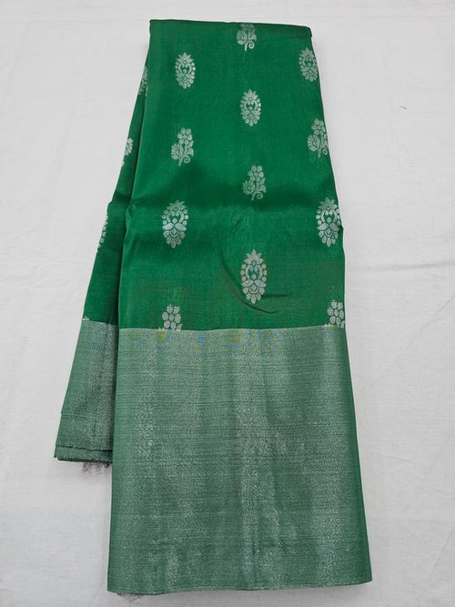 Green And White Kanchipuram Pure Silk Sarees 083 – Kanchipuram Lakshaya Silks