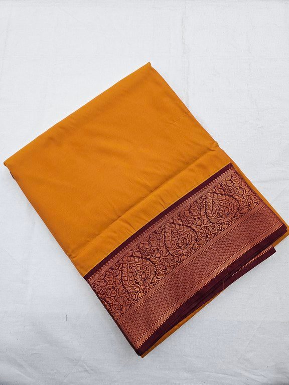 Kanchipuram Blended 9 Yards Silk Sarees 123