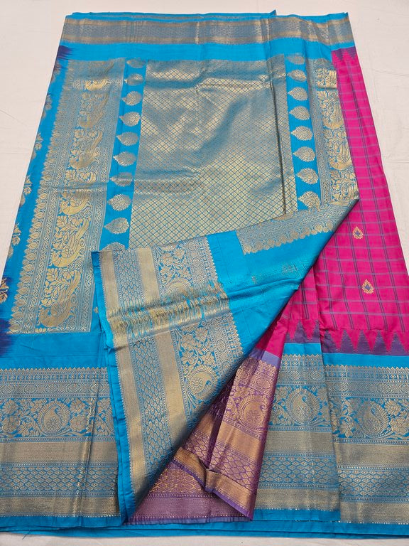Kanchipuram Blended Gadwal Silk Sarees 124