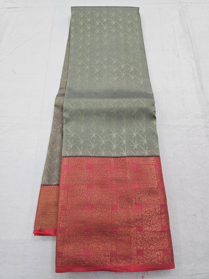 Kanchipuram Blended Elegant Silk Saree 026: Red And Maroon – Kanchipuram Lakshaya Silks
