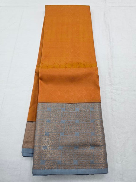 Maroon And Gold Kanchipuram Pure Silk Saree With Floral Buta