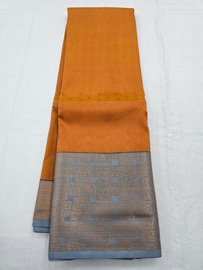 Maroon And Gold Kanchipuram Pure Silk Saree With Floral Buta – Kanchipuram Lakshaya Silks