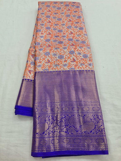 Orange Kanchipuram Silk Sarees – Kanchipuram Lakshaya Silks