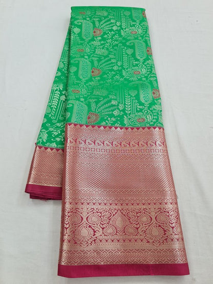 Teal And Red Kanchipuram Pure Silk Sarees – Kanchipuram Lakshaya Silks