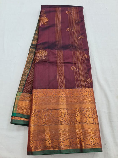 Brown Kanchipuram Pure Silk Sarees – Kanchipuram Lakshaya Silks