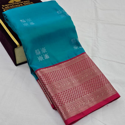 Maroon And Pink Kanchipuram Pure Silk Saree With Kameez Pallu – Kanchipuram Lakshaya Silks