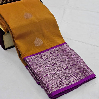 Purple And Purple Kanchipuram Pure Silk Sarees – Kanchipuram Lakshaya Silks