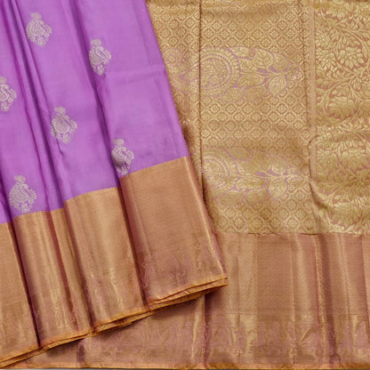 Mauve And Gold Kanchipuram Pure Silk Sarees