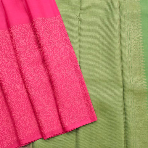 Rose Pink And Rose Pink Kanchipuram Pure Silk Saree With Premium Pure Kanchipuram Fancy – Kanchipuram Lakshaya Silks