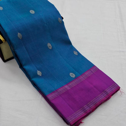 Turquoise Blue Kanchipuram Pure Silk Sarees – Kanchipuram Lakshaya Silks