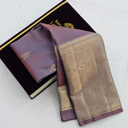 Steel Blue Kanchipuram Pure Silk Sarees – Kanchipuram Lakshaya Silks