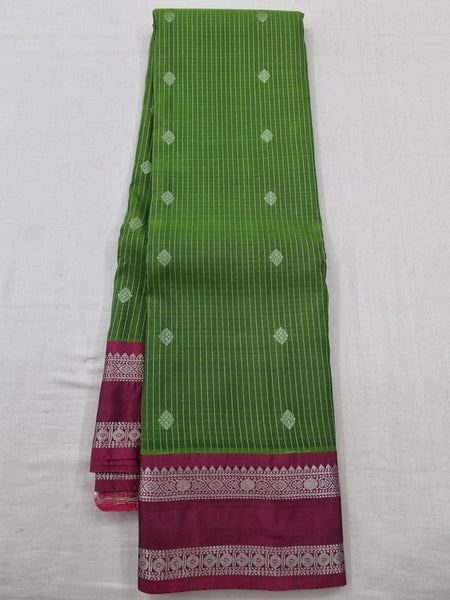 Red And Black Kanchipuram Pure Silk Saree With Diamond Pattern