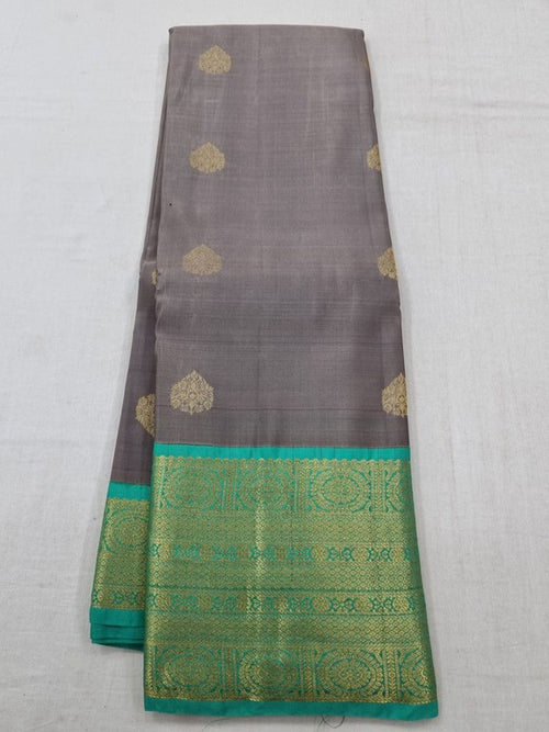 Teal And Gold Kanchipuram Pure Silk Saree – Kanchipuram Lakshaya Silks