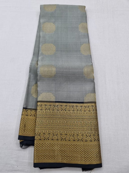 Cream And Gold Kanchipuram Pure Silk Saree 013 – Kanchipuram Lakshaya Silks
