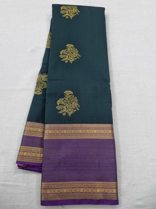 Royal Purple And Royal Purple Kanchipuram Pure Silk Saree With Handloom – Kanchipuram Lakshaya Silks