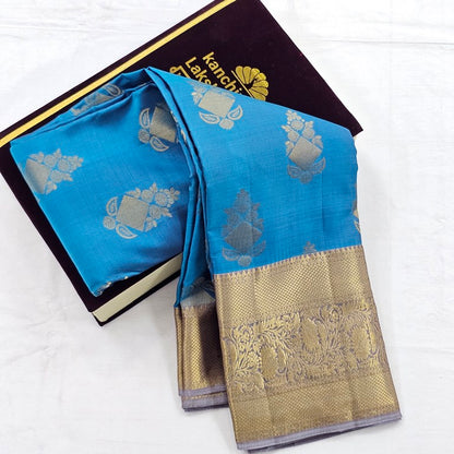 Royal Blue Kanchipuram Pure Silk Sarees – Kanchipuram Lakshaya Silks