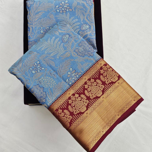 Kanchipuram Pure Elegant Bridal Silk Saree 034