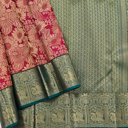Rani Pink And Rani Pink Kanchipuram Pure Silk Saree With Premium Pure Kanchipuram Silk – Kanchipuram Lakshaya Silks