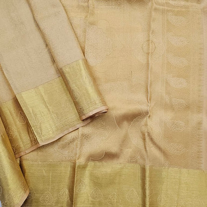 Gold And Yellow Kanchipuram Pure Silk Saree With Pure Silk With Silk – Kanchipuram Lakshaya Silks