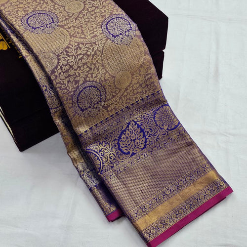Maroon And Pink Kanchipuram Pure Silk Saree – Kanchipuram Lakshaya Silks