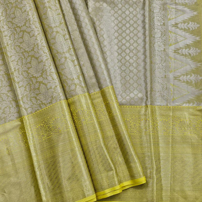 Kanchipuram Pure Silk Saree 008 Yellow And Maroon – Kanchipuram Lakshaya Silks