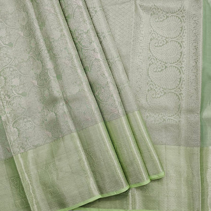 Teal And Cream Kanchipuram Pure Silk Sarees – Kanchipuram Lakshaya Silks