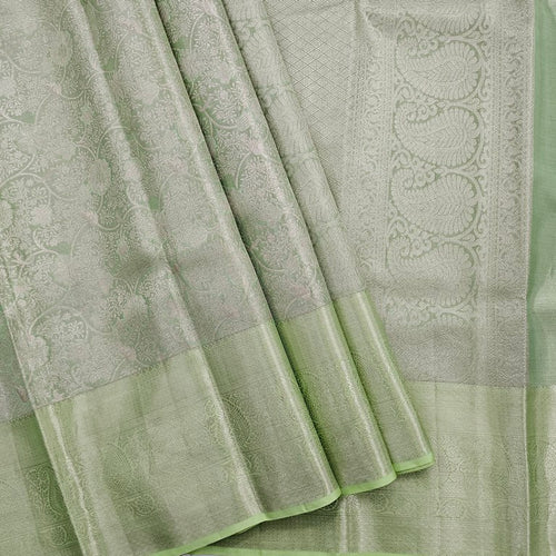 Teal And Cream Kanchipuram Pure Silk Sarees – Kanchipuram Lakshaya Silks