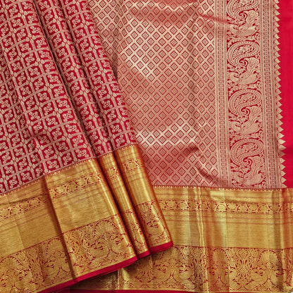 Classic Traditional Red Kanchipuram Pure Silk Sarees – Kanchipuram Lakshaya Silks