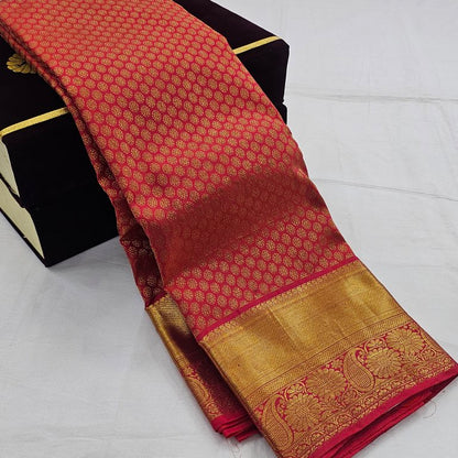 Royal Bridal Red Kanchipuram Pure Silk Sarees – Kanchipuram Lakshaya Silks