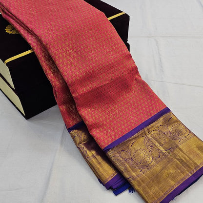 Pure Gold And Pure Blue Kanchipuram Pure Silk Sarees – Kanchipuram Lakshaya Silks