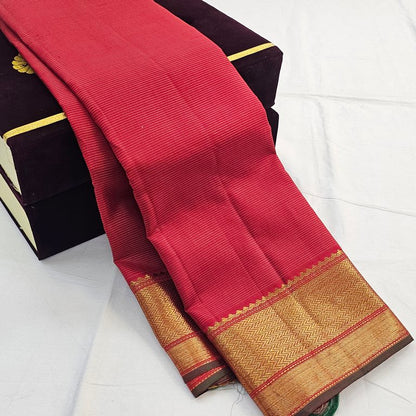 Rich Bridal Red Kanchipuram Pure Silk Saree – Kanchipuram Lakshaya Silks