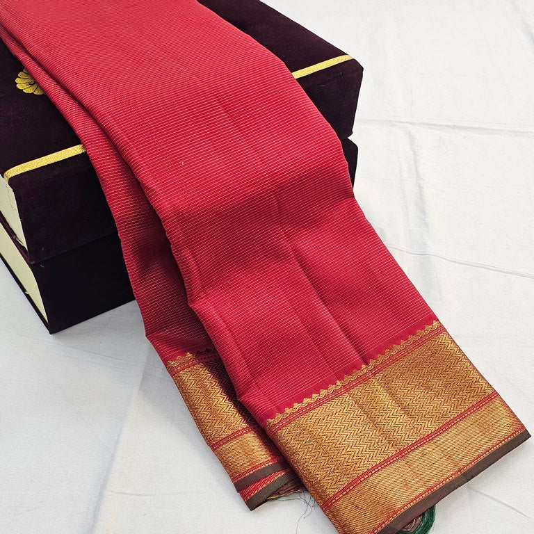 Kanchipuram Traditional Pure Handloom vaira oosi Silk Saree 024