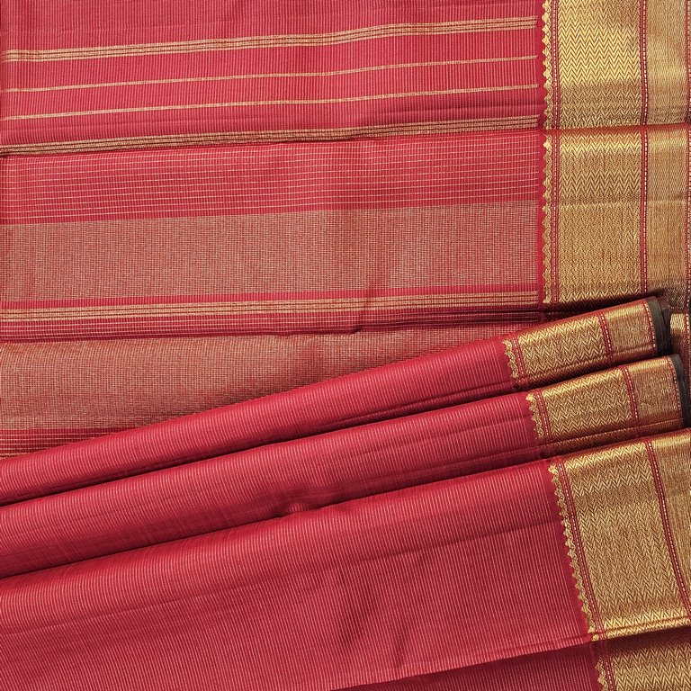 Kanchipuram Traditional Pure Handloom vaira oosi Silk Saree 024