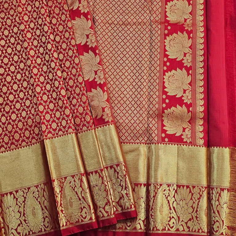 Kanchipuram Luxury Pure  Wedding Bridal Silk Saree 016