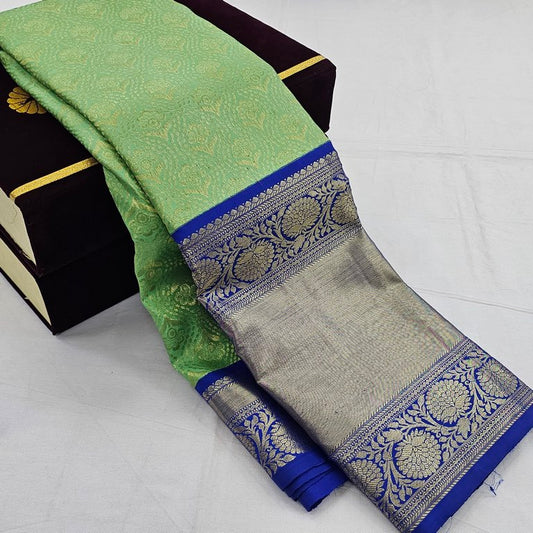 Kanchipuram Pure Handloom Traditional Korvai Bridal Silk Saree 012
