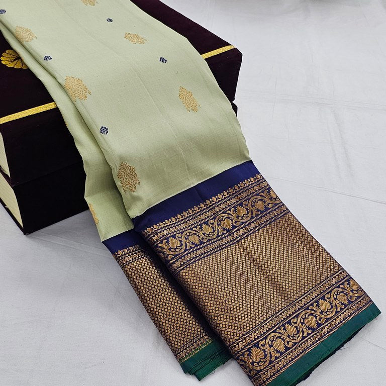 Kanchipuram Pure Handloom Korvai Fancy Silk Saree 004