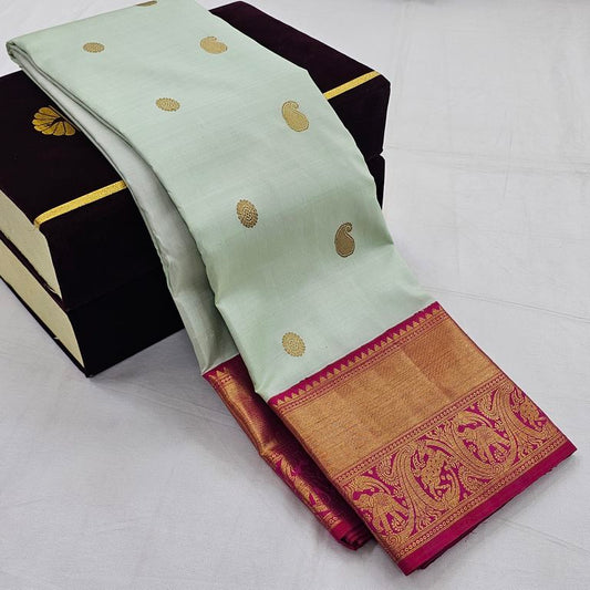 Kanchipuram Pure Handloom Korvai Fancy Silk Saree 006