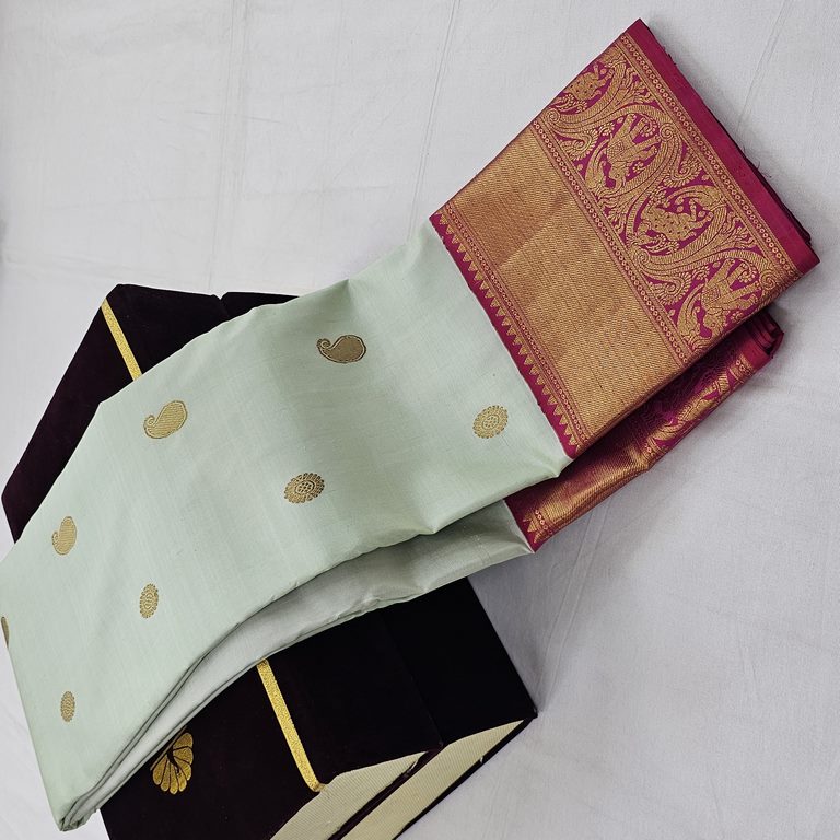 Kanchipuram Pure Handloom Korvai Fancy Silk Saree 006