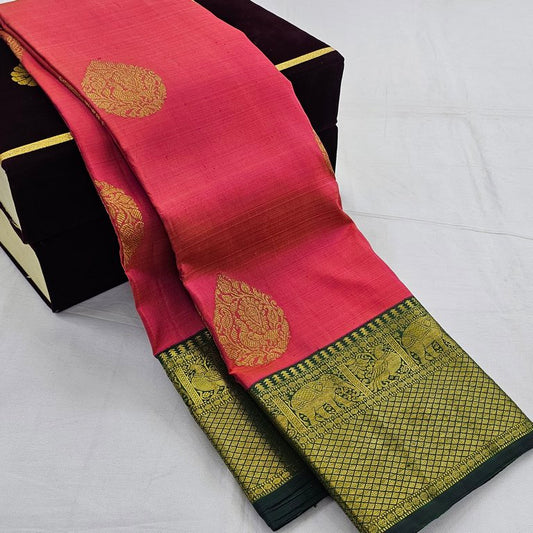 Kanchipuram Pure Handloom Korvai Fancy Silk Saree 002