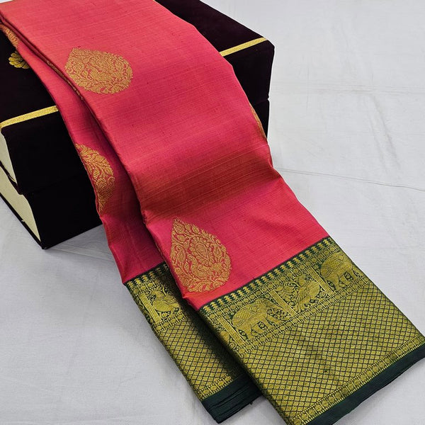Kanchipuram Pure Handloom Korvai Fancy Silk Saree 002