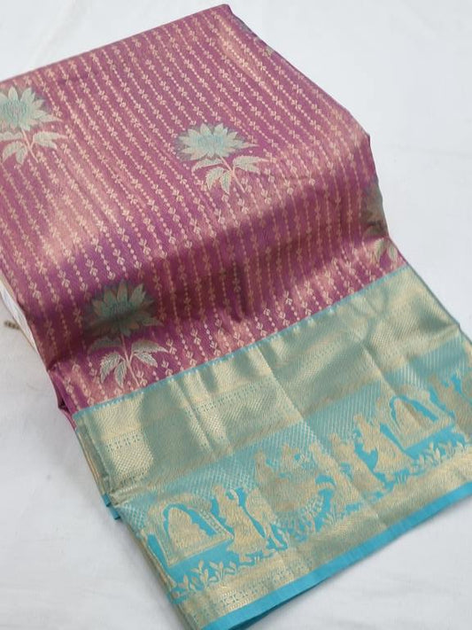 Kanchipuram Blended Tissue Silk Sarees 129