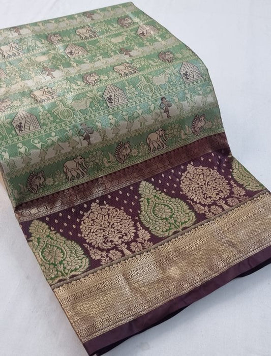 Kanchipuram Blended Tissue Silk Sarees 137