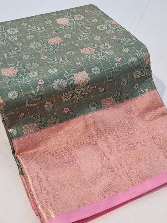Kanchipuram Blended Tissue Silk Sarees 187