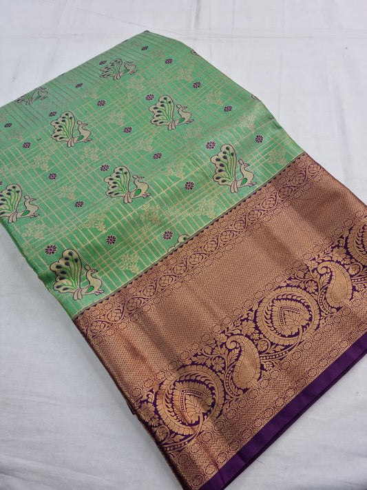 Kanchipuram Blended Tissue Silk Sarees 204